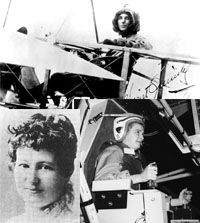 photo collage of pioneer women aviators