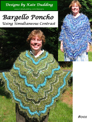 Bargello Poncho Using Simultaneous Contrast, designed by Kate Dudding