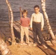 My brother and me, second summer at the lake